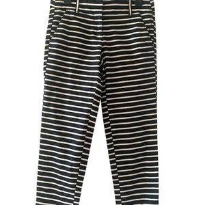 LOFT Marisa Striped Black and Cream Women’s Pants